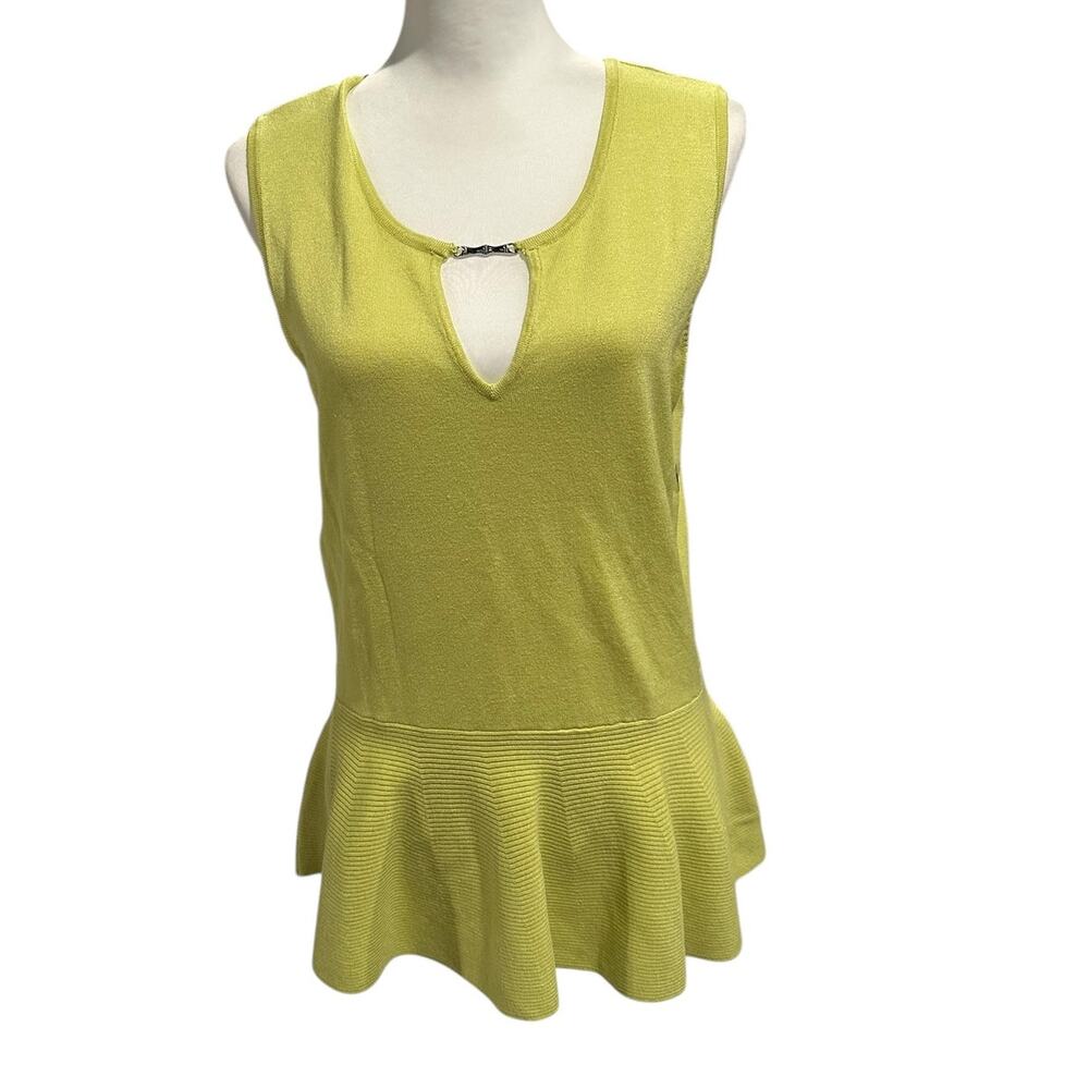 7th Ave New York and Company Sleeveless Top Black Green